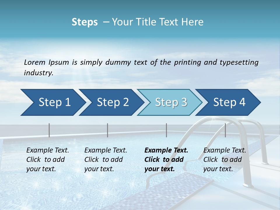 Bath Pool Nobody PowerPoint Template
