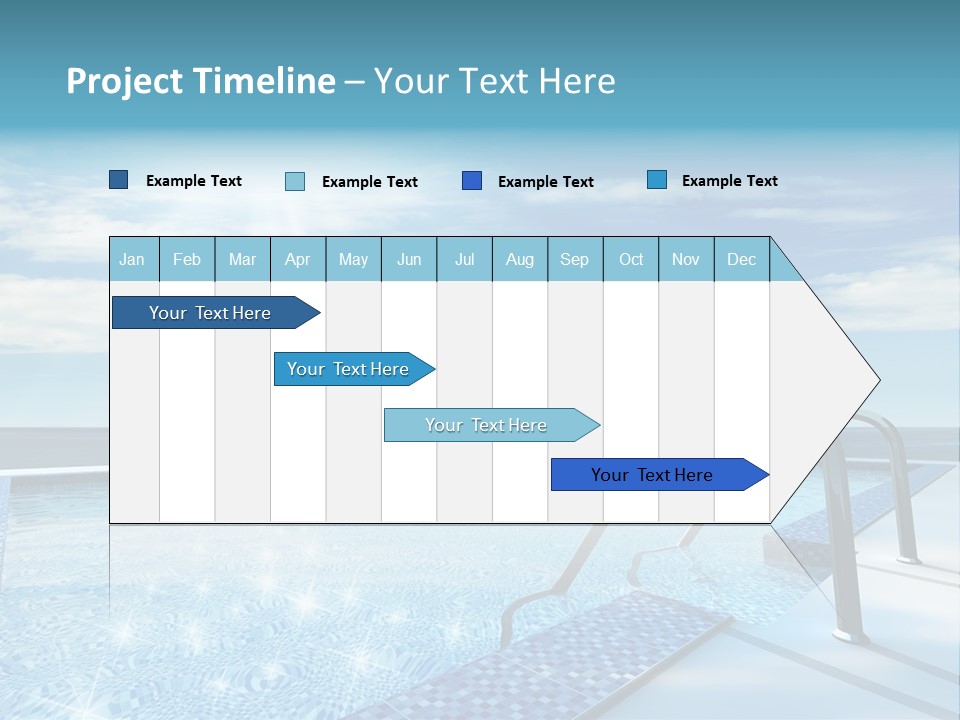 Bath Pool Nobody PowerPoint Template
