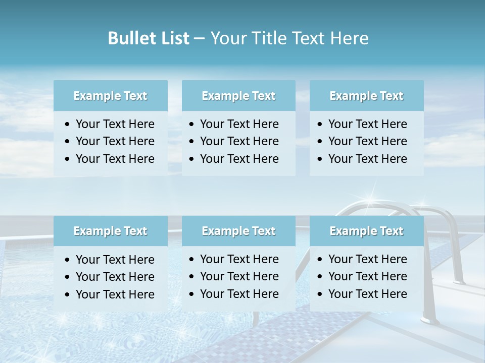 Bath Pool Nobody PowerPoint Template