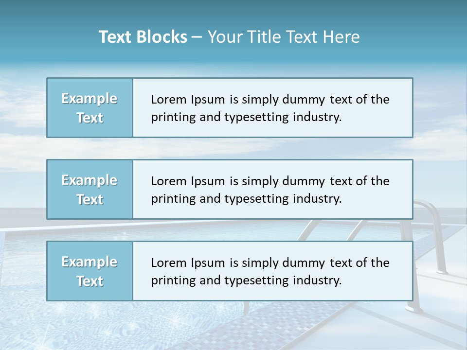 Bath Pool Nobody PowerPoint Template