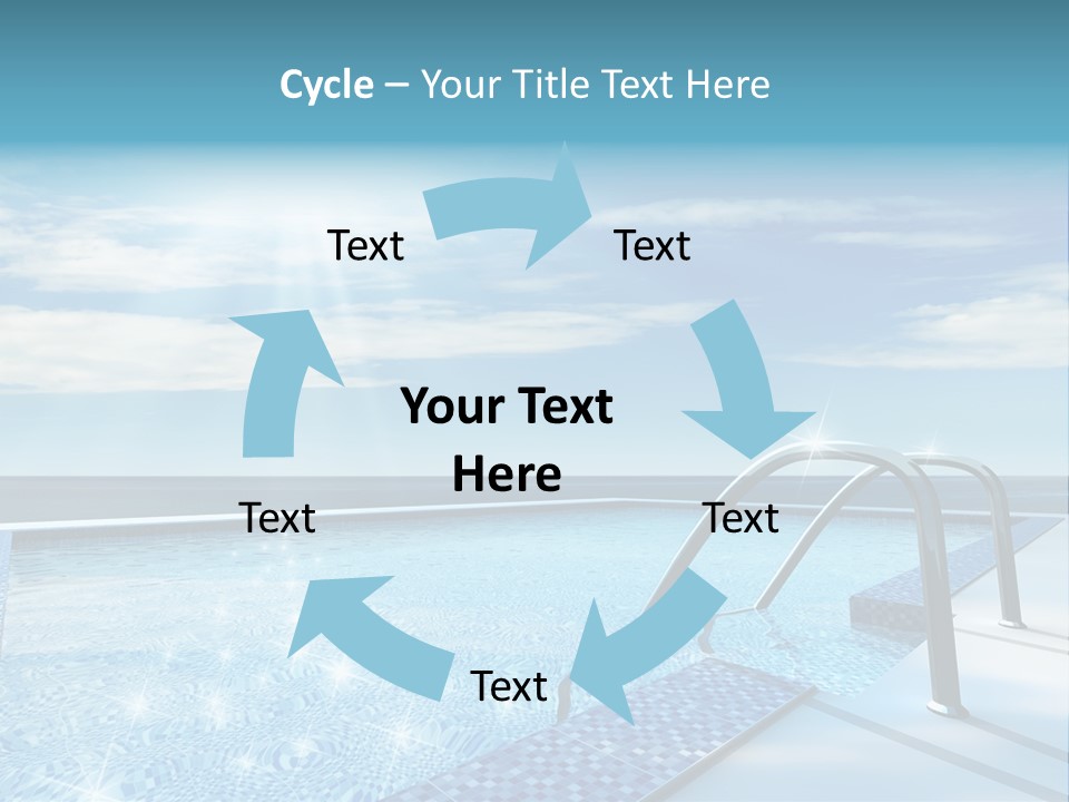 Bath Pool Nobody PowerPoint Template