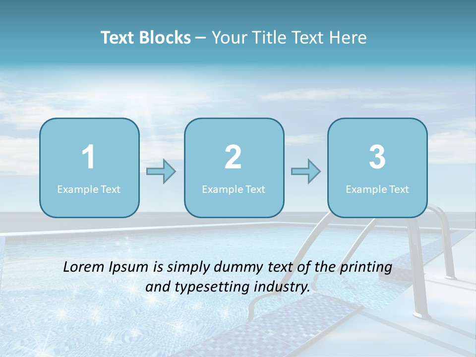 Bath Pool Nobody PowerPoint Template