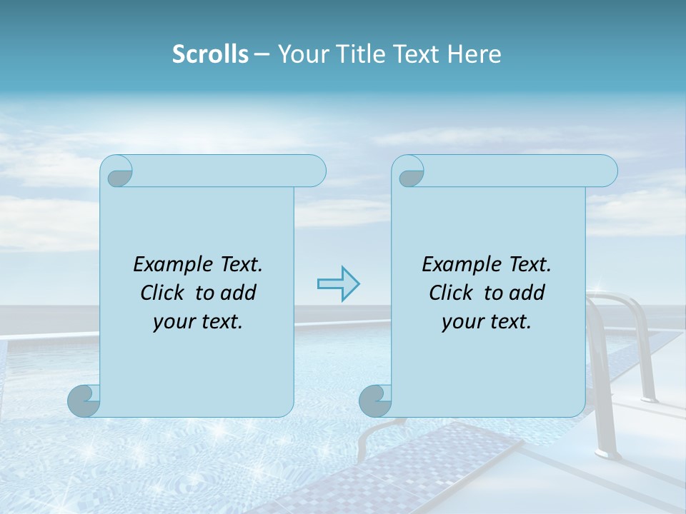 Bath Pool Nobody PowerPoint Template