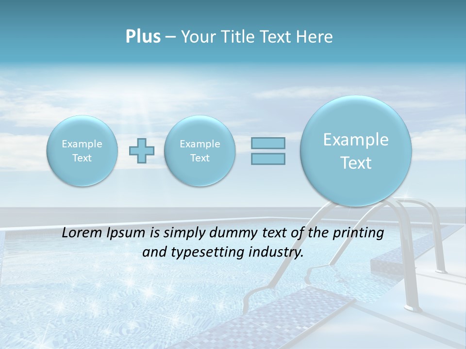 Bath Pool Nobody PowerPoint Template