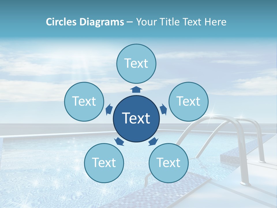 Bath Pool Nobody PowerPoint Template