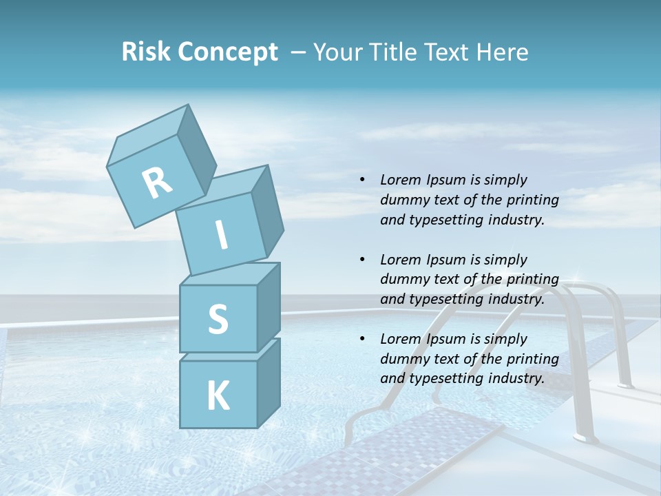 Bath Pool Nobody PowerPoint Template