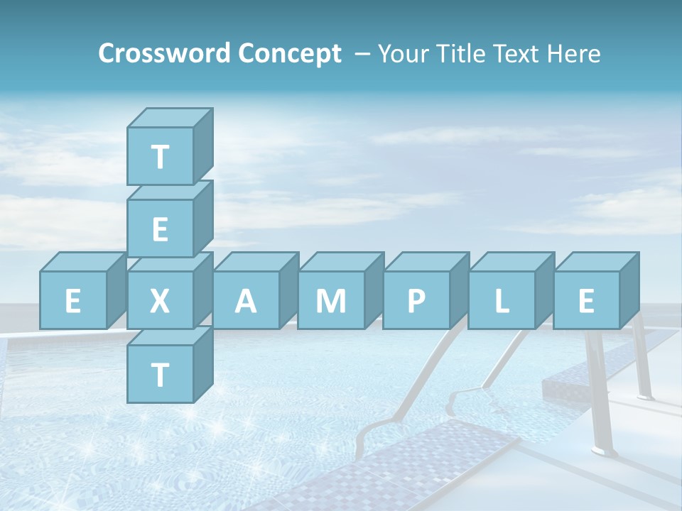 Bath Pool Nobody PowerPoint Template