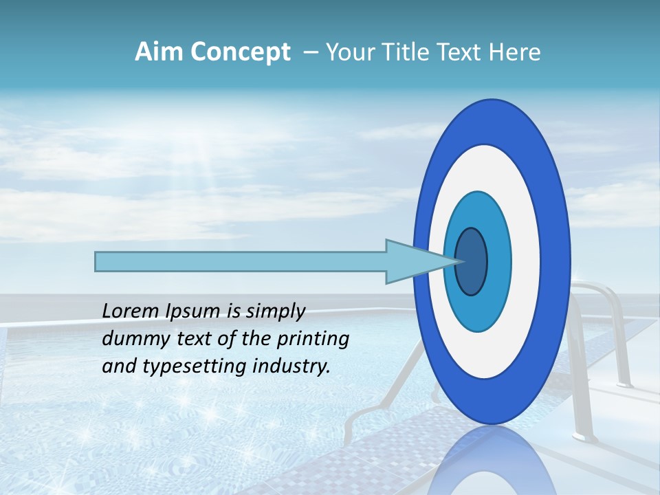 Bath Pool Nobody PowerPoint Template