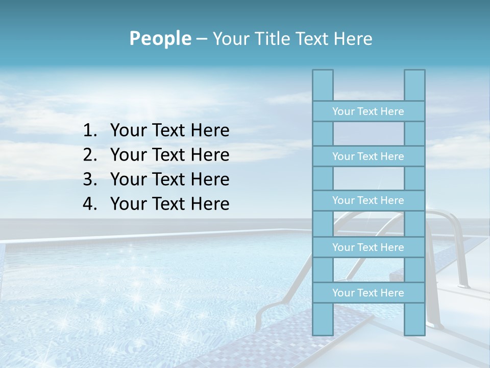 Bath Pool Nobody PowerPoint Template