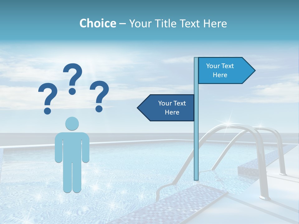 Bath Pool Nobody PowerPoint Template
