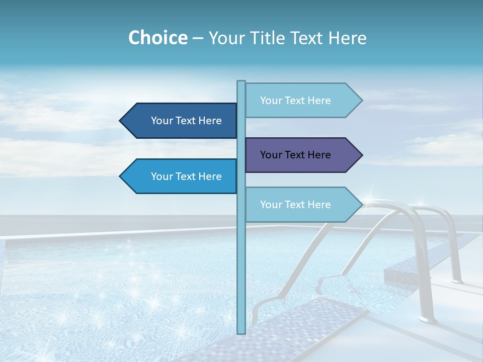 Bath Pool Nobody PowerPoint Template