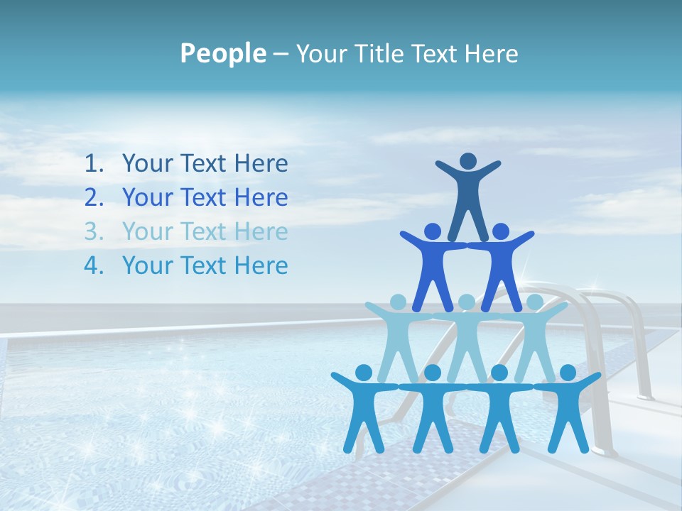 Bath Pool Nobody PowerPoint Template