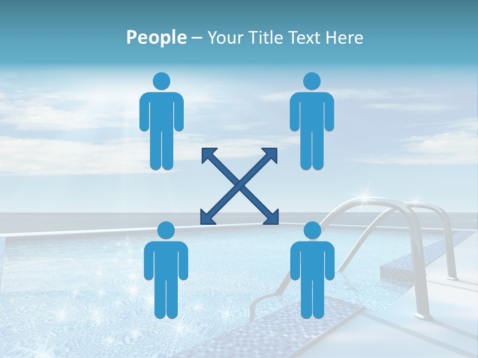 Bath Pool Nobody PowerPoint Template
