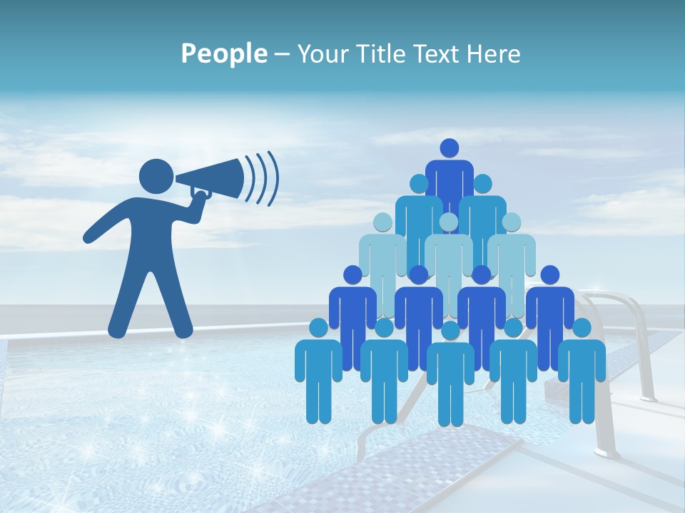 Bath Pool Nobody PowerPoint Template