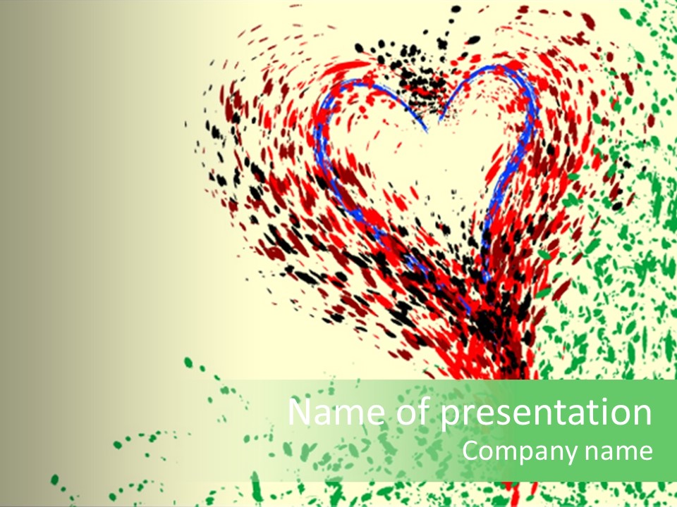 Single Paint Valentine PowerPoint Template