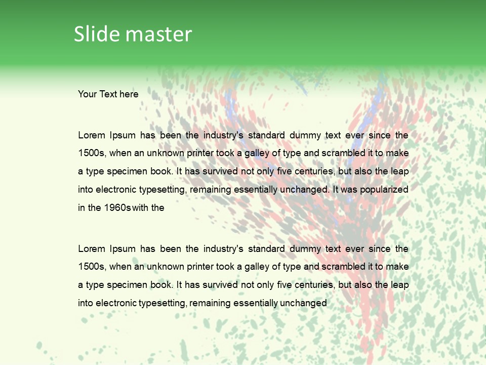 Single Paint Valentine PowerPoint Template