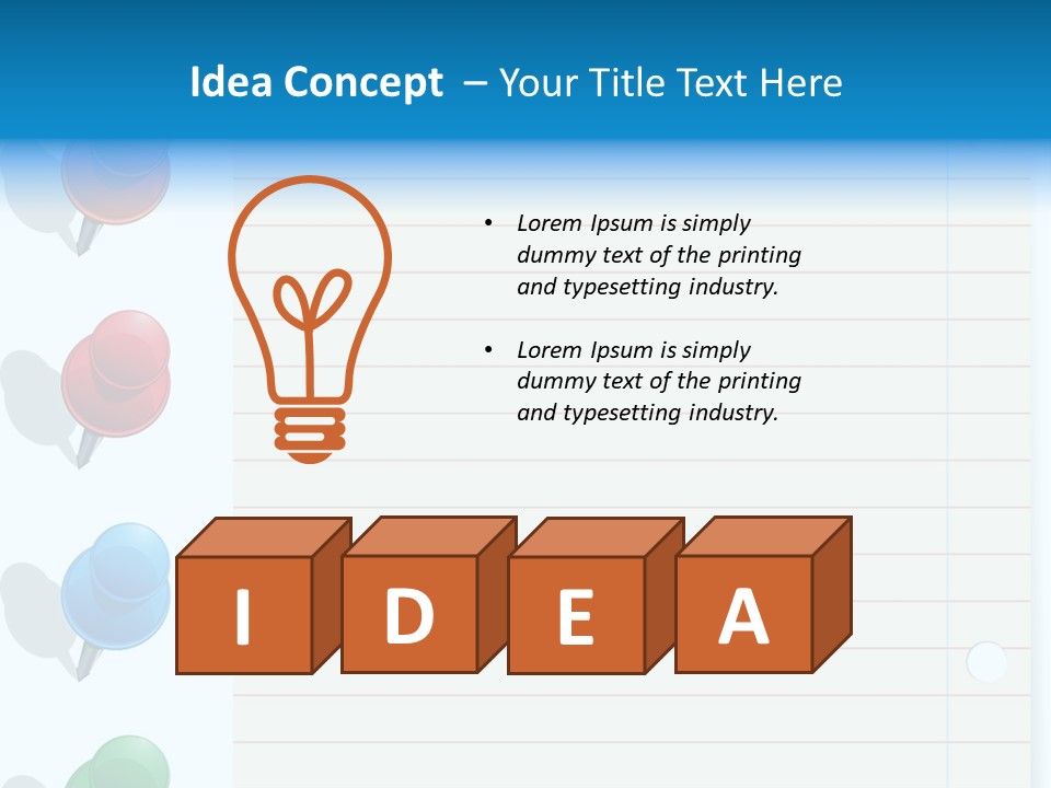 Glossy Rectangle Paper PowerPoint Template