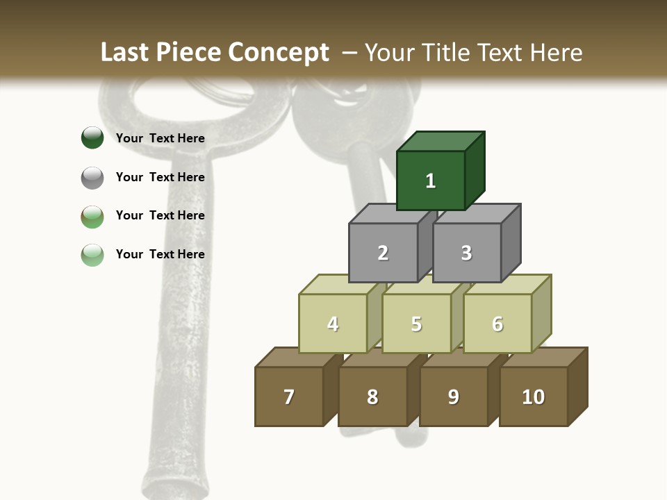 A Bunch Of Keys Sitting On Top Of Each Other PowerPoint Template