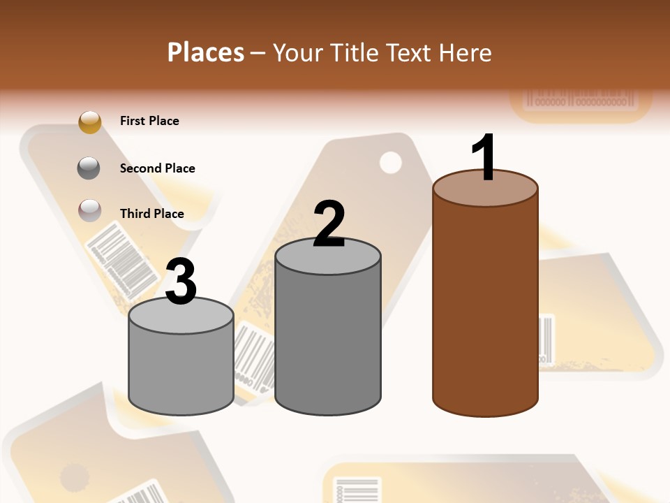 A Set Of Tags With A Barcode On Them PowerPoint Template