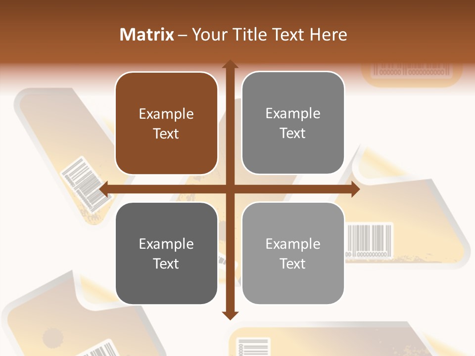 A Set Of Tags With A Barcode On Them PowerPoint Template