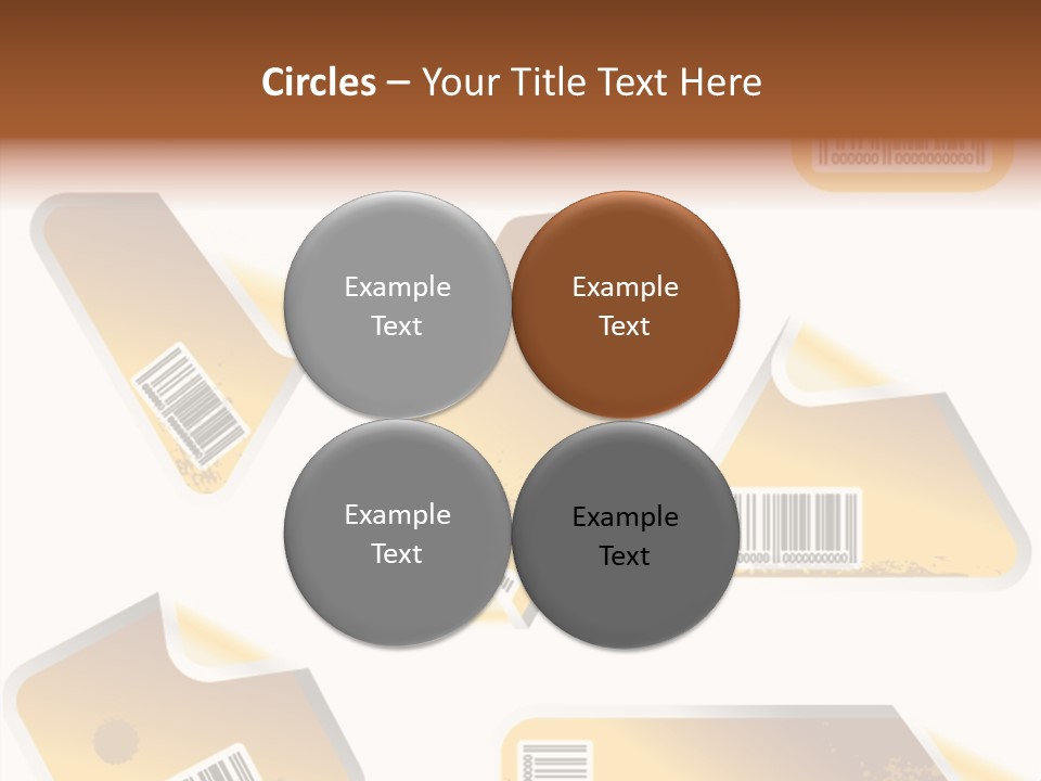 A Set Of Tags With A Barcode On Them PowerPoint Template