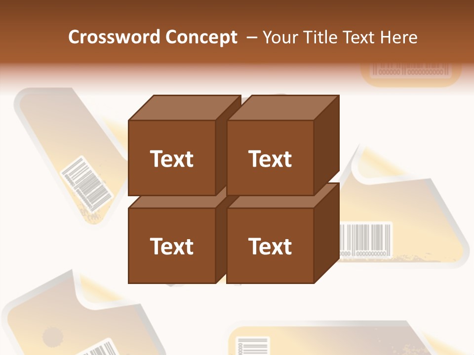 A Set Of Tags With A Barcode On Them PowerPoint Template