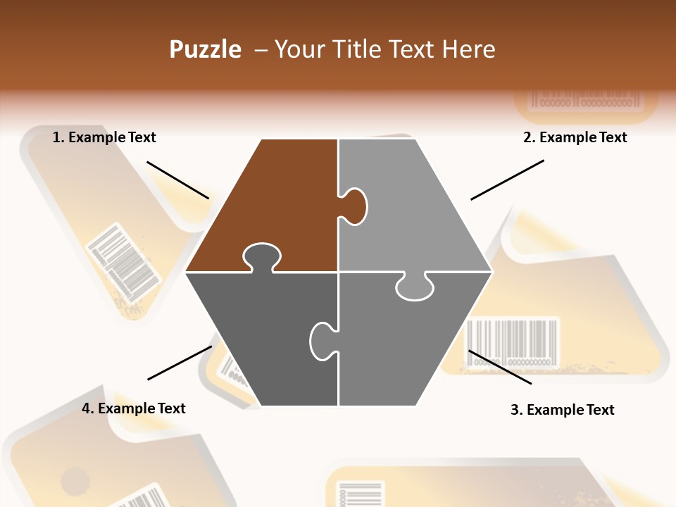 A Set Of Tags With A Barcode On Them PowerPoint Template
