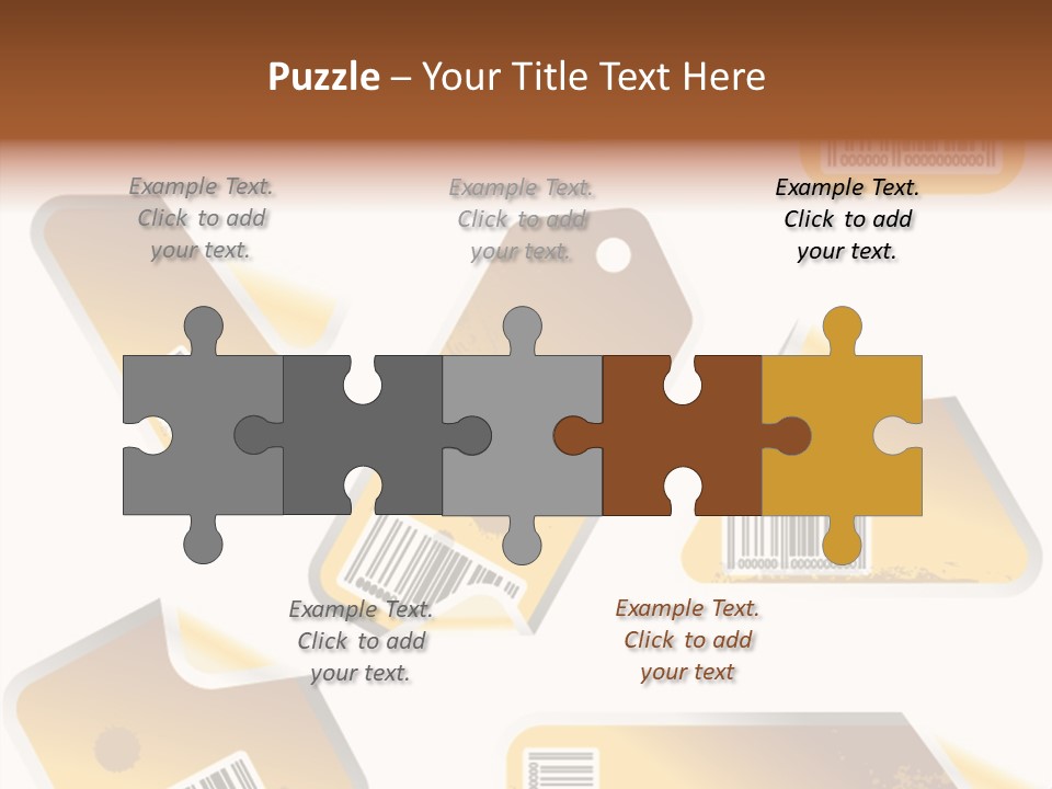 A Set Of Tags With A Barcode On Them PowerPoint Template