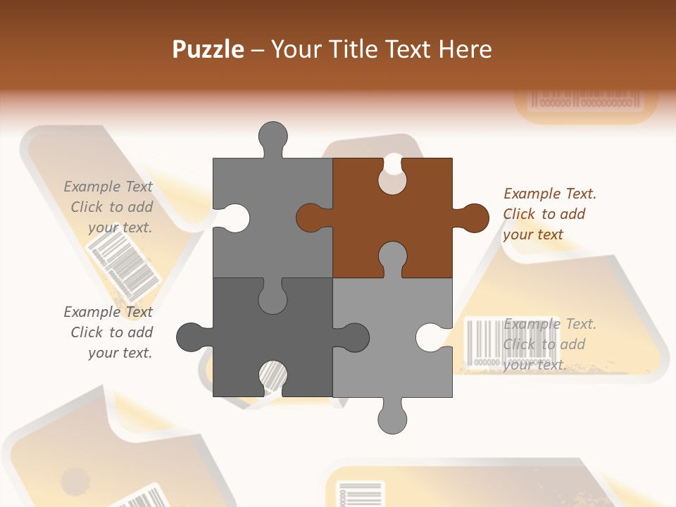 A Set Of Tags With A Barcode On Them PowerPoint Template