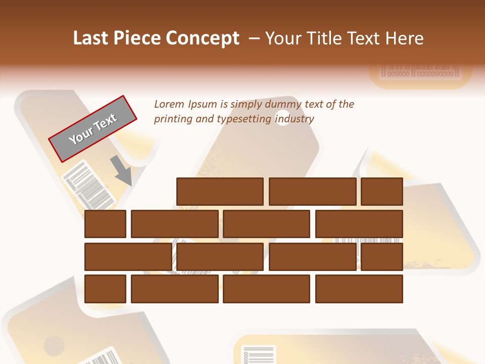 A Set Of Tags With A Barcode On Them PowerPoint Template