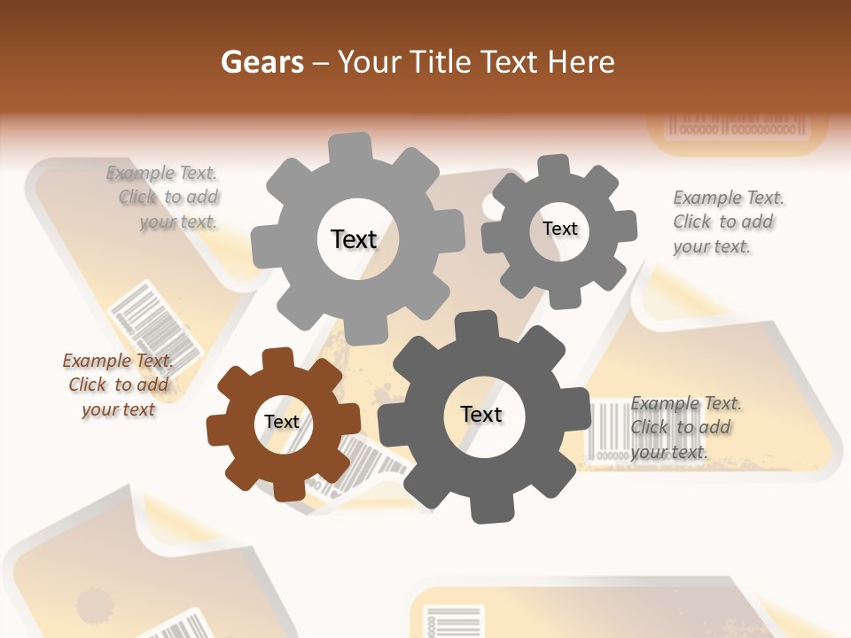 A Set Of Tags With A Barcode On Them PowerPoint Template
