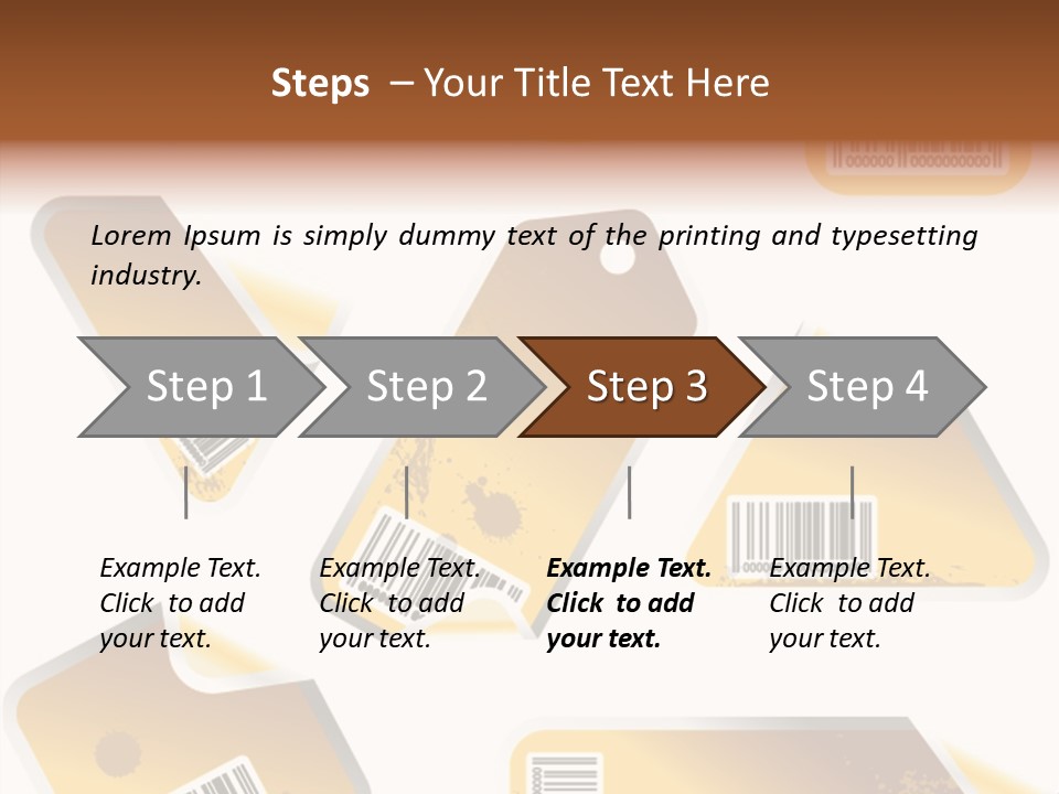 A Set Of Tags With A Barcode On Them PowerPoint Template
