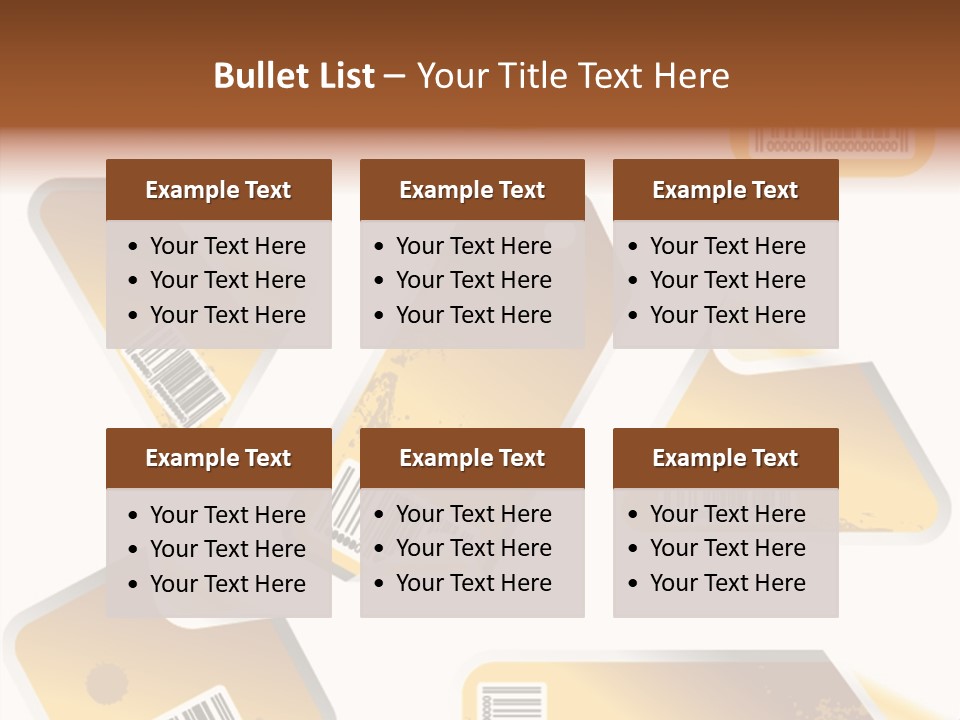 A Set Of Tags With A Barcode On Them PowerPoint Template
