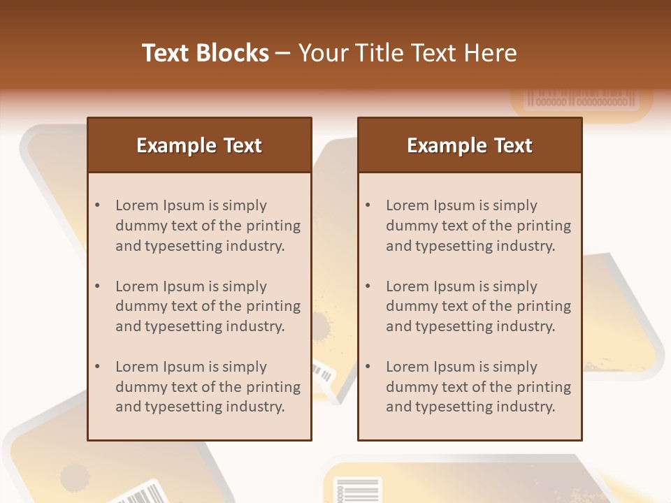 A Set Of Tags With A Barcode On Them PowerPoint Template