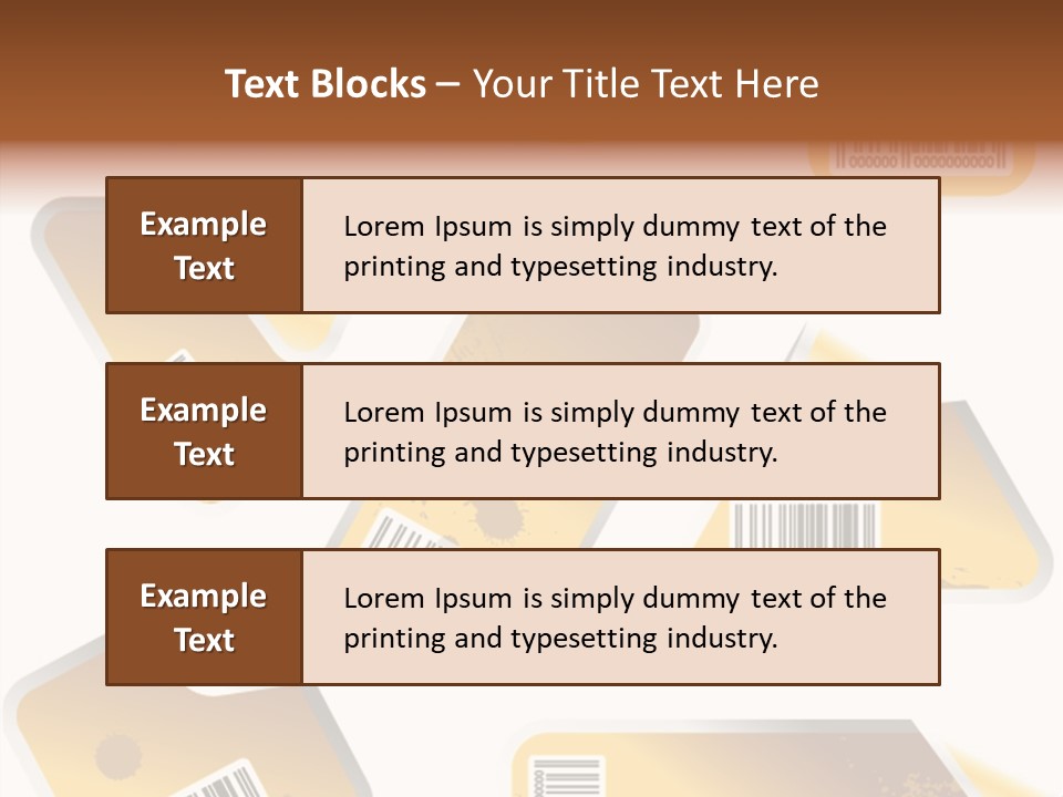 A Set Of Tags With A Barcode On Them PowerPoint Template