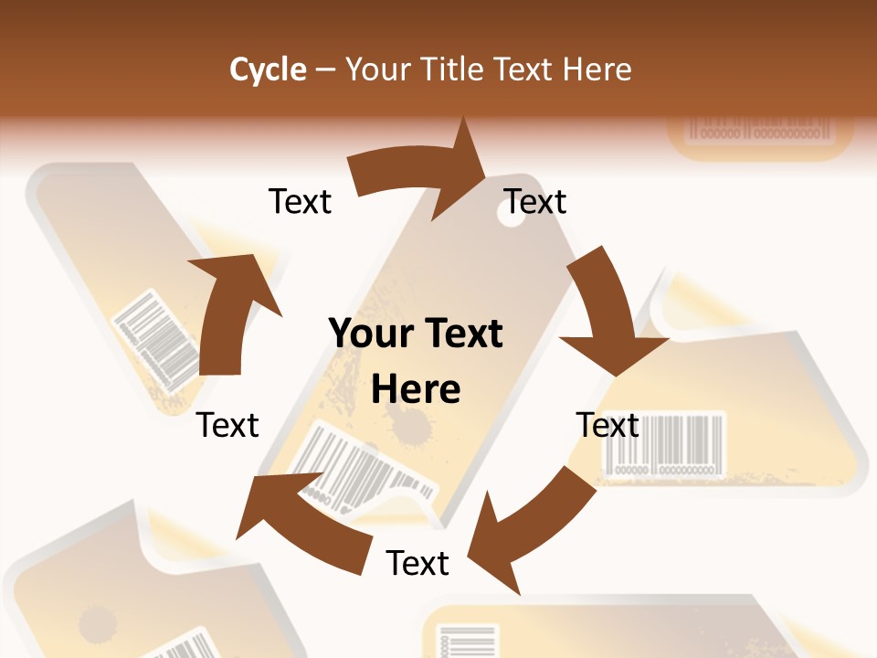 A Set Of Tags With A Barcode On Them PowerPoint Template