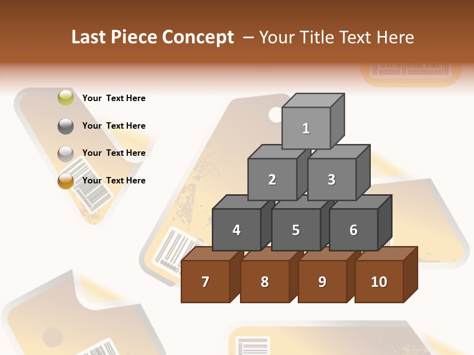 A Set Of Tags With A Barcode On Them PowerPoint Template