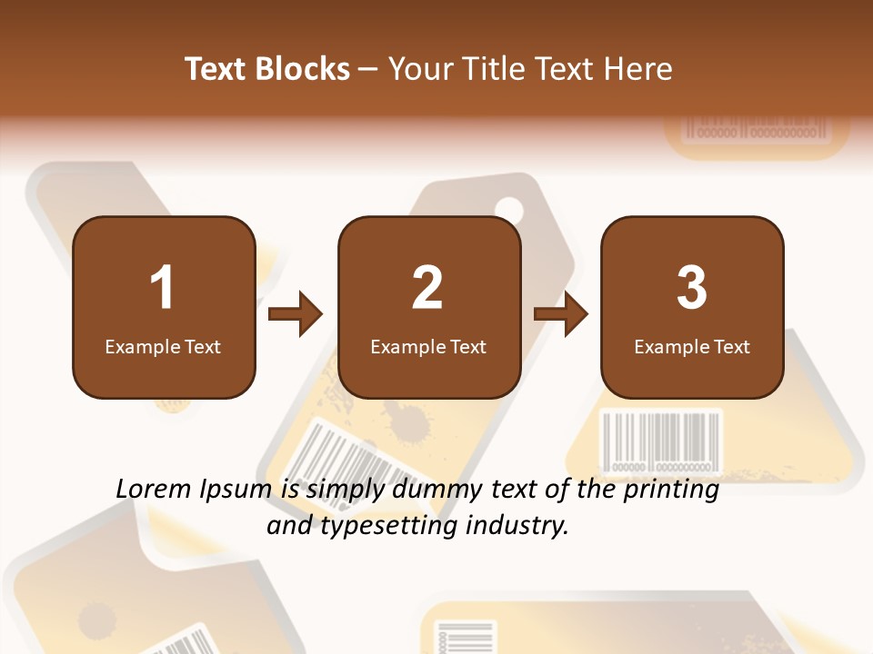 A Set Of Tags With A Barcode On Them PowerPoint Template