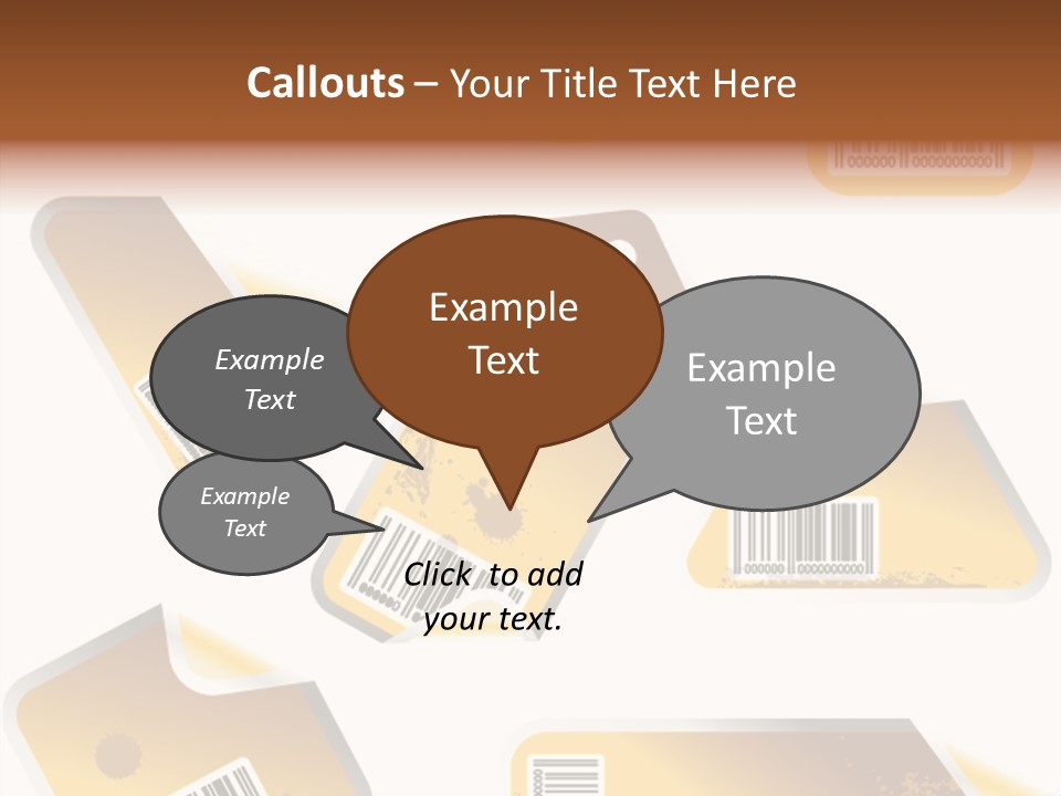 A Set Of Tags With A Barcode On Them PowerPoint Template