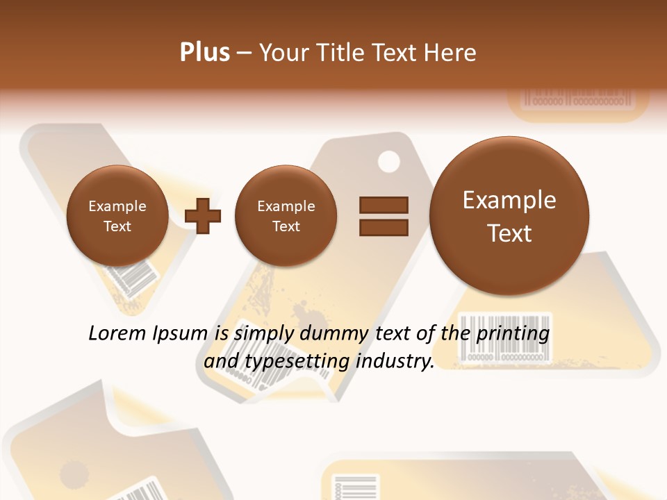 A Set Of Tags With A Barcode On Them PowerPoint Template