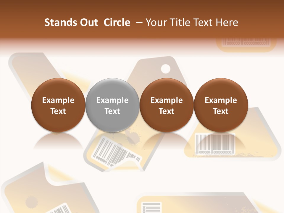 A Set Of Tags With A Barcode On Them PowerPoint Template