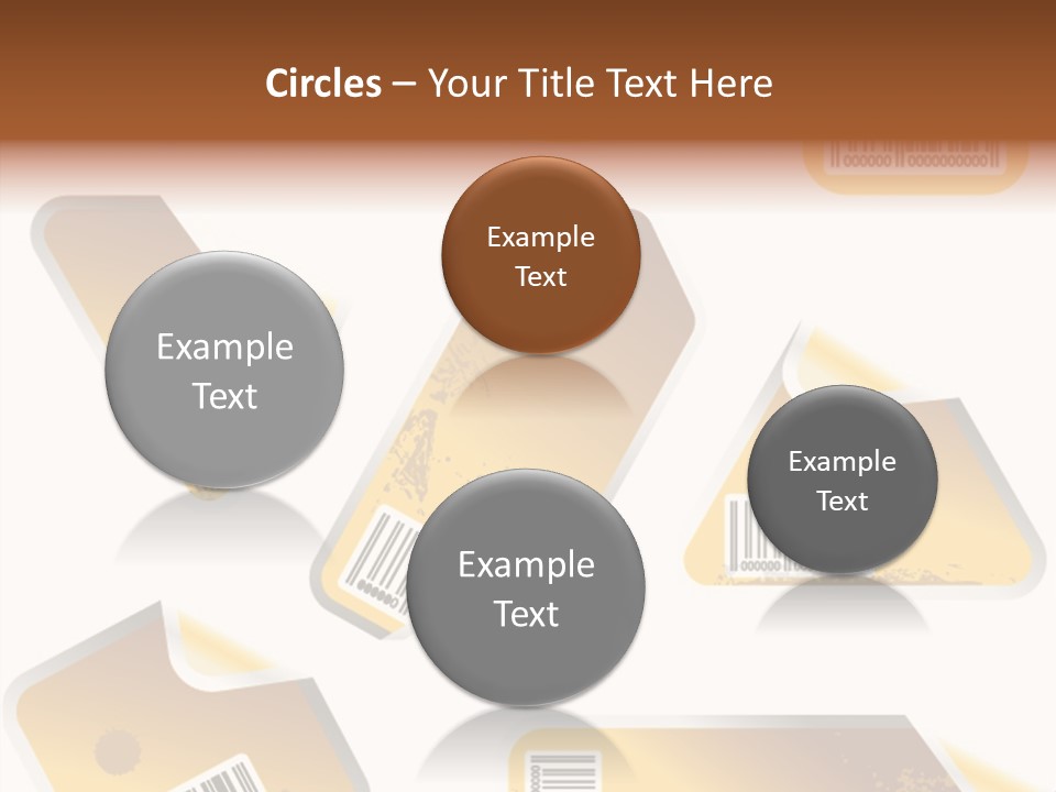A Set Of Tags With A Barcode On Them PowerPoint Template