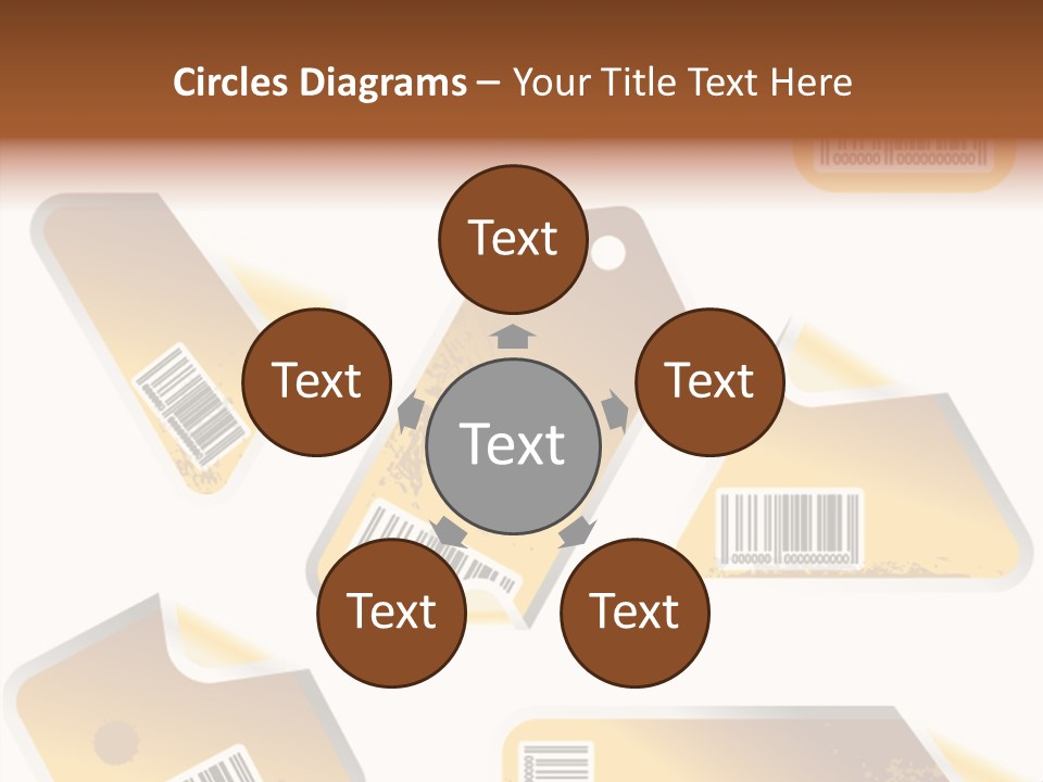 A Set Of Tags With A Barcode On Them PowerPoint Template