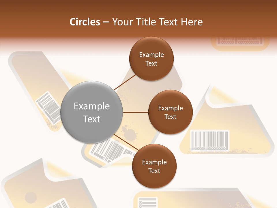 A Set Of Tags With A Barcode On Them PowerPoint Template