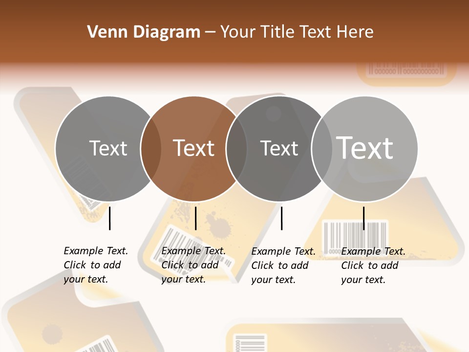 A Set Of Tags With A Barcode On Them PowerPoint Template