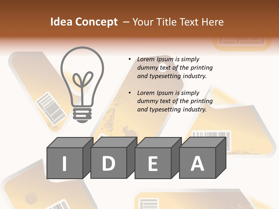 A Set Of Tags With A Barcode On Them PowerPoint Template