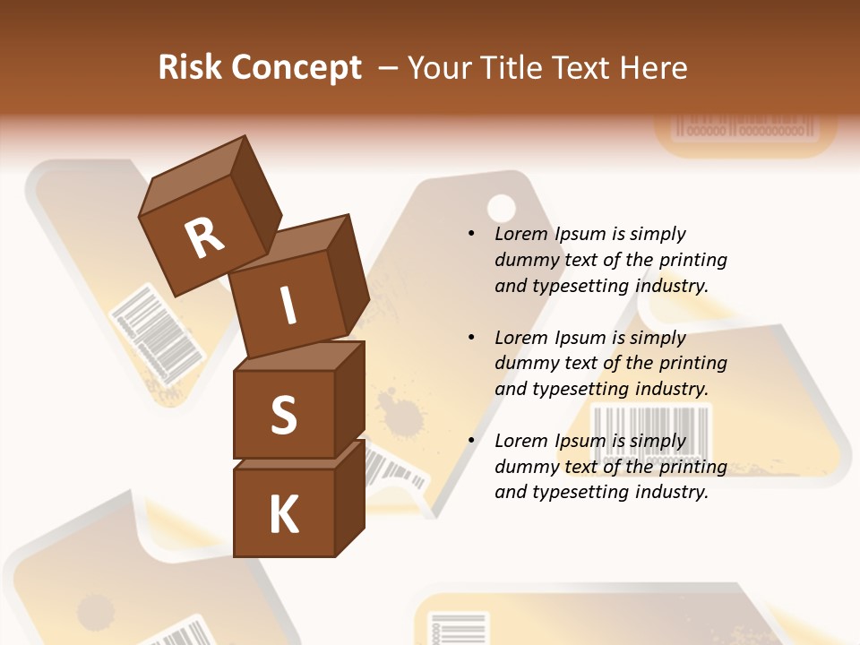 A Set Of Tags With A Barcode On Them PowerPoint Template