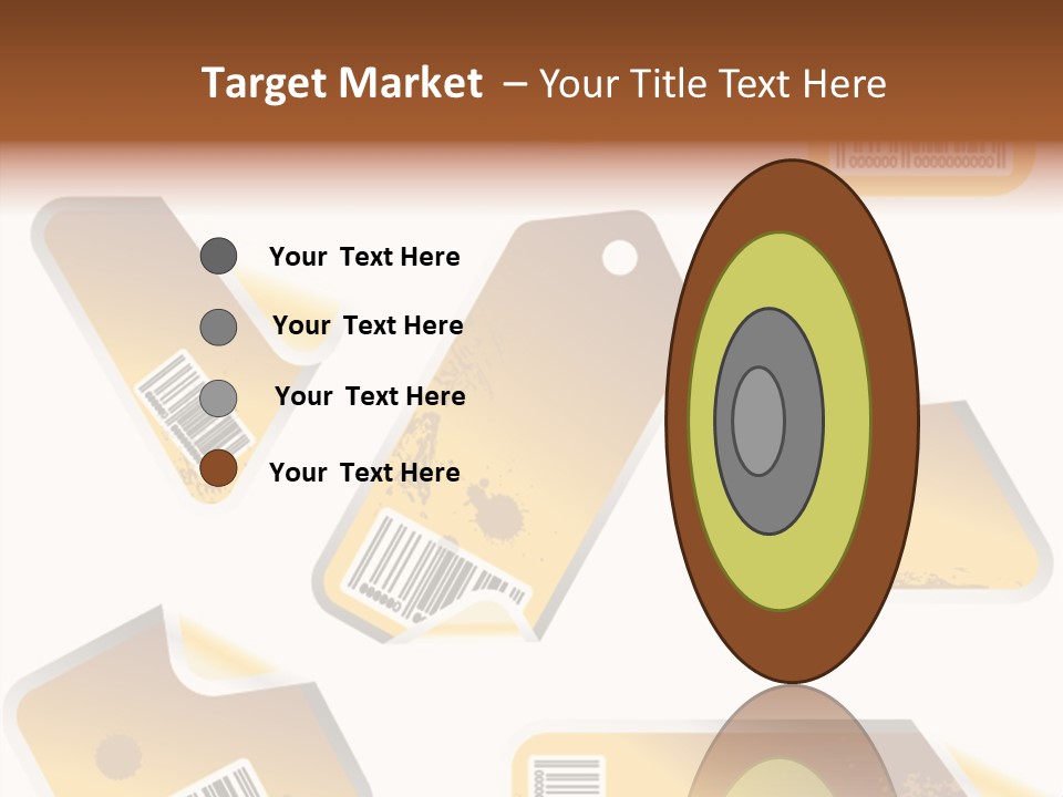 A Set Of Tags With A Barcode On Them PowerPoint Template