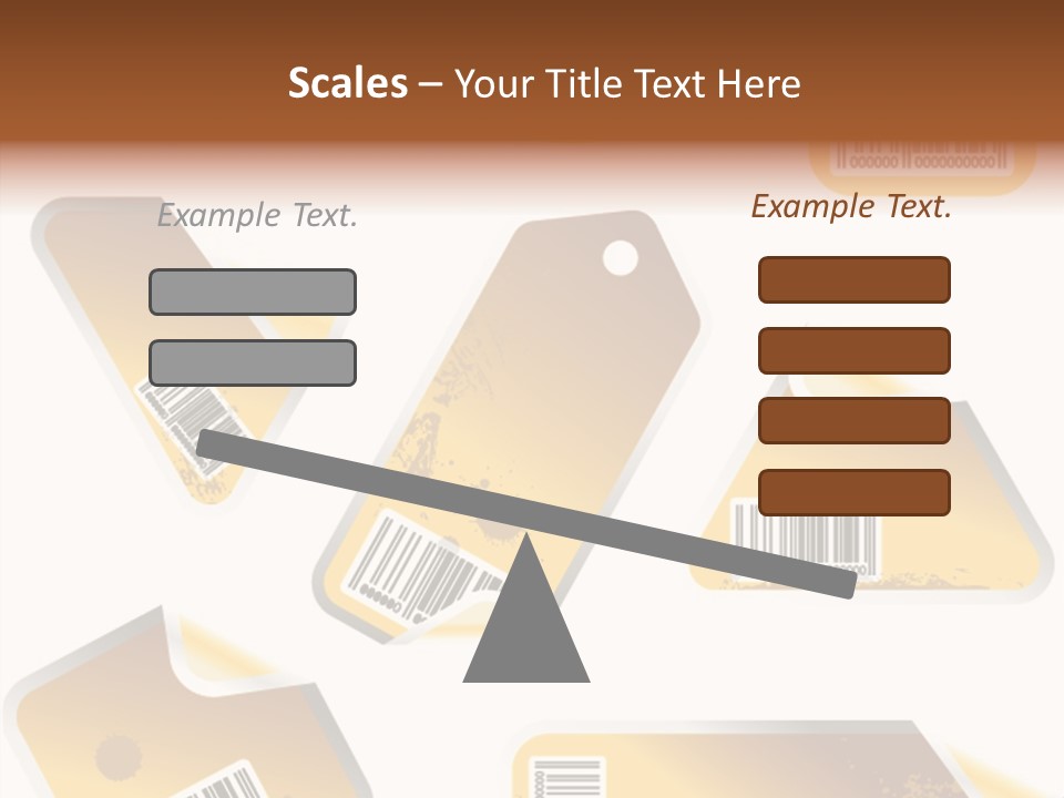 A Set Of Tags With A Barcode On Them PowerPoint Template