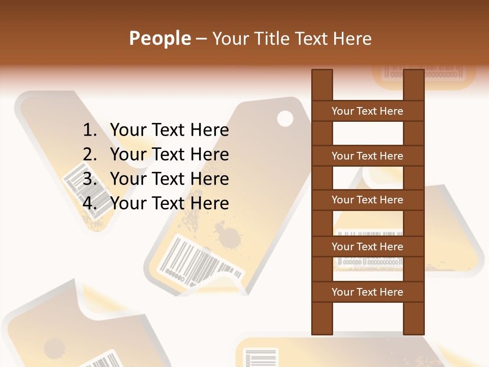 A Set Of Tags With A Barcode On Them PowerPoint Template